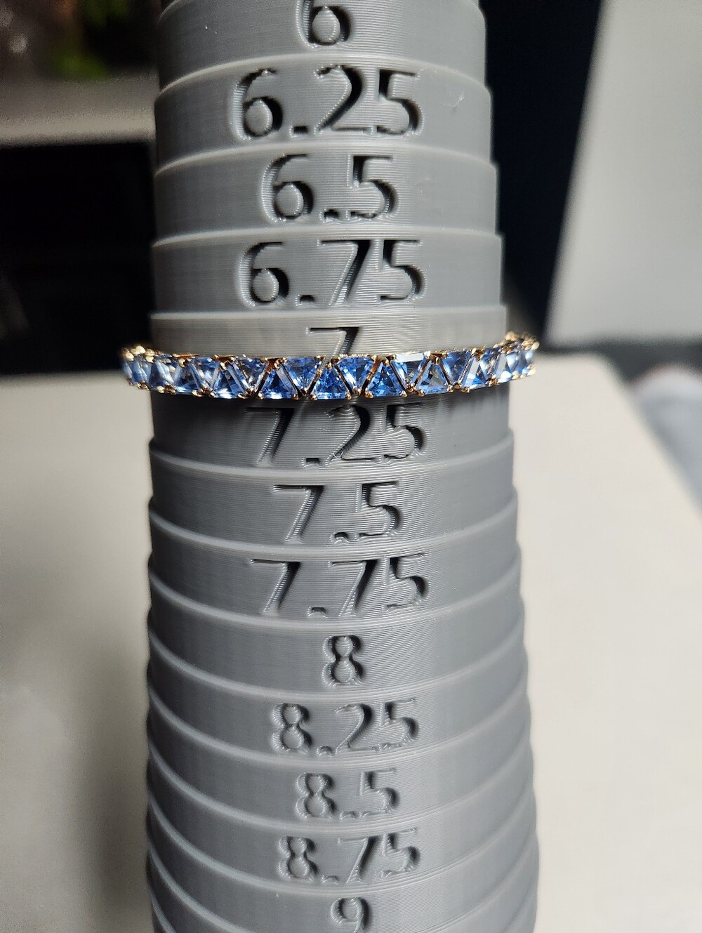 Suzanne Somers Blue Crystal Tennis Bracelet